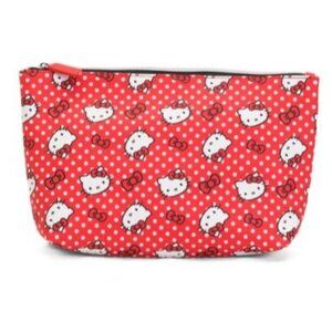 NEW Hello Kitty Red Polka Dot Cosmetic Bag